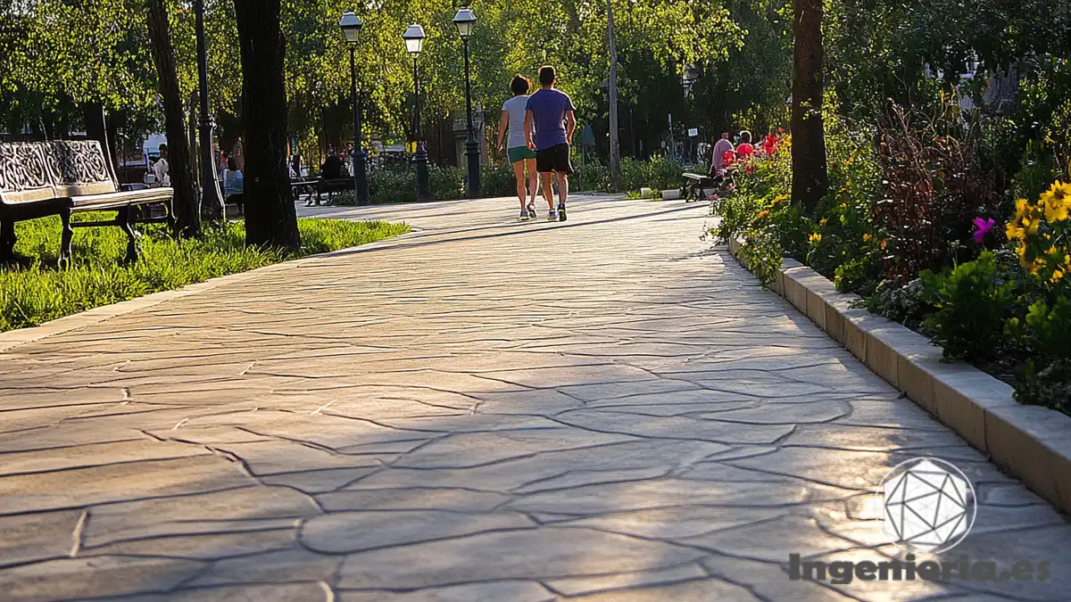 hormigón impreso para renovar parques urbanos