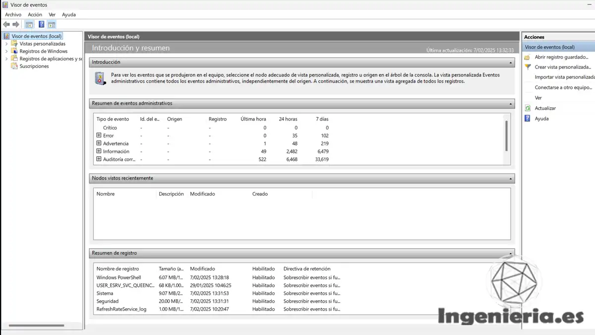 registro de errores de Windows