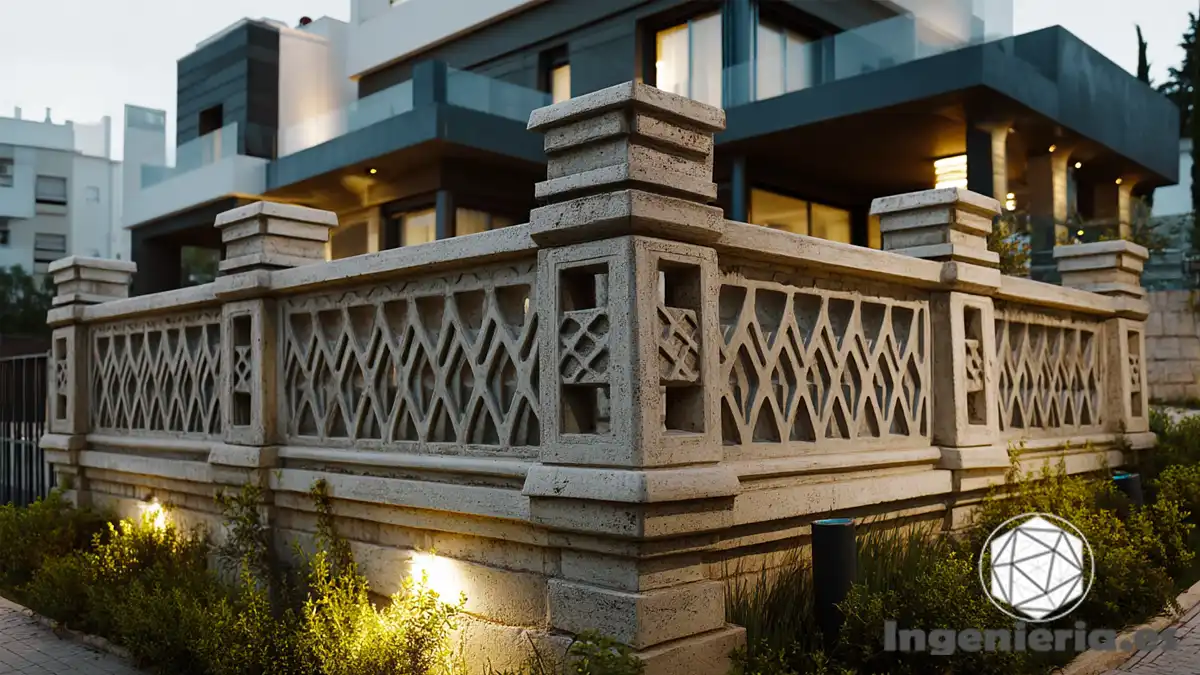 Balaustradas de hormigón protección con estilo arquitectónico