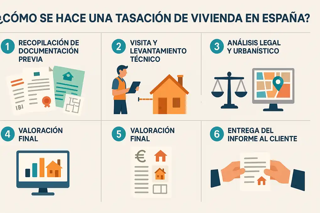 cómo se realiza una tasación de vivienda infografía