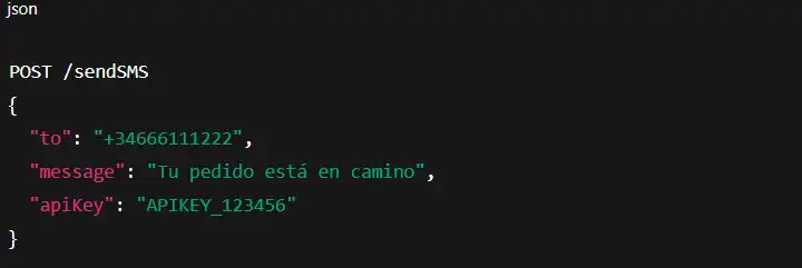 Ejemplo típico en JSON