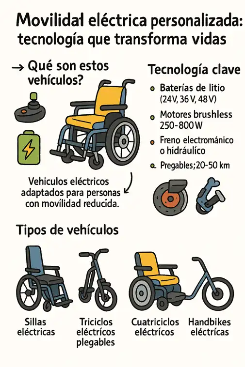 soluciones de movilidad eléctrica para personas con discapacidad infografía