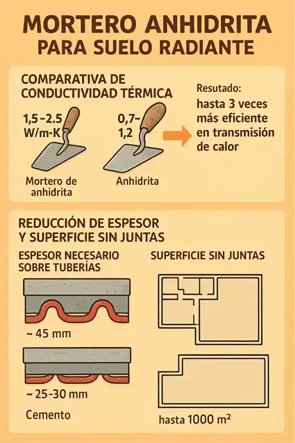 propiedades del Mortero anhidrita para suelo radiante