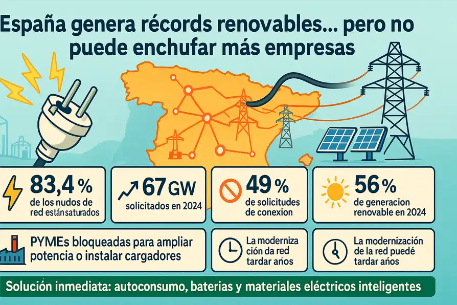 Análisis de la actualidad eléctrica en España infografía